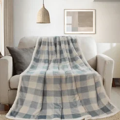 Adele 60x80 Printed Coral Fleece Reverse To Sherpa Blanket