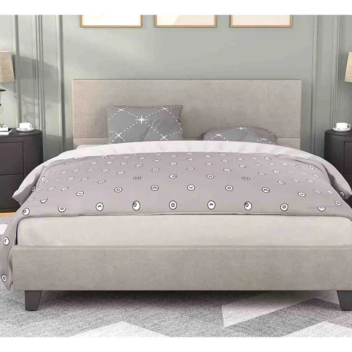 Atelier Du Nord - Banff Linen Bed Frame