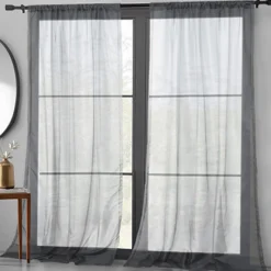 Basic Elegance – 2-Pack Sheer Pole Top Curtain Panels