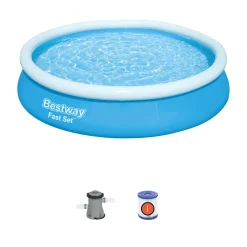 Bestway Fast Set 12’ x 30” Round Inflatable Pool Set