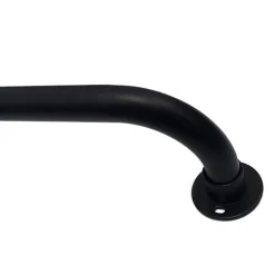 Black Finish Blackout Curtain Pole Set