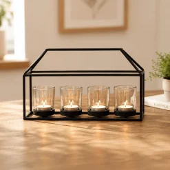 Black Metal Candle Holder Collection