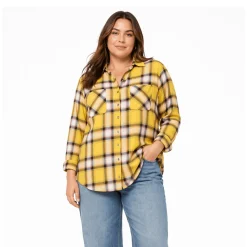 Checked Button-Front Shirt
