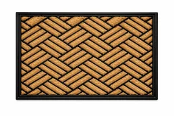 Coir Door Mat with Rubber Backing – Assorted Patterns (45 x 75 cm)