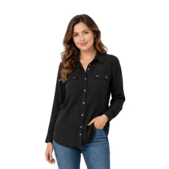 Fluid Button-Front Utility Shirt