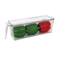Fridge Organizer Bin with Lid | 31.5 x 10 x 10 cm