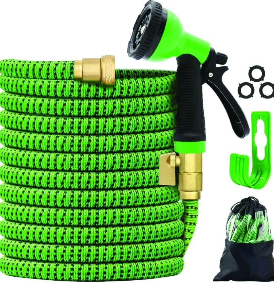 75 FT. Expandable Garden Hose with 10 Function Spray Gun