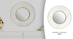 Gold Geo Mirror | 45 cm Diameter