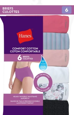 Hanes Cotton Assorted Briefs 6-Pack - H1400X