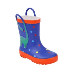 Kids’ Dinosaur Rain Boots with Polka Dots