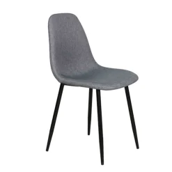 LAUREN TAYLOR - Fabric Dining Chair with Metal Legs
