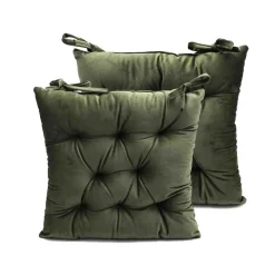 Lauren Taylor - Waterproof velvet chair pad Khaki
