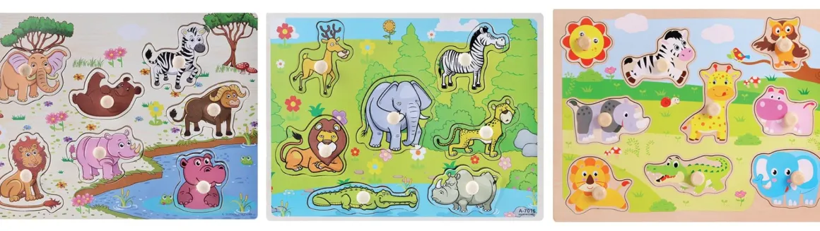 8pcs Wooden Chunky Puzzle