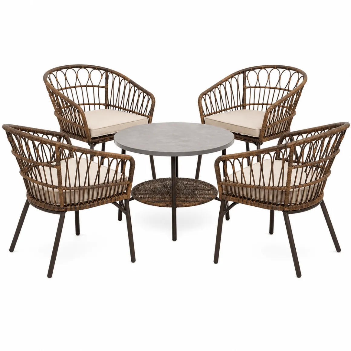 5-Piece Patio Set with Table and Chairs