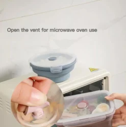 Rectangle Collapsible Silicone Food Container with Cover