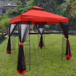 Steel Gazebo with Mosquito Netting